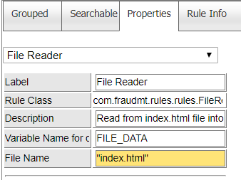 File Reader rule propes
